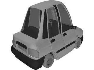 Cartoon Car 3D Model preview