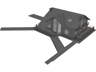 Living House 3D Model preview