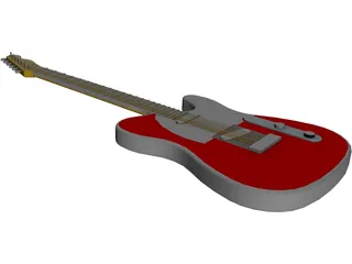 Guitar Electric 3D Model preview