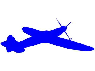 Supermarine Spitfire WW2 3D Model preview