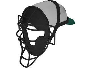 Baseball Catcher Mask 3D Model preview