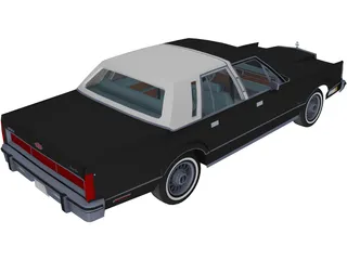 Lincoln Town Car (1986) 3D Model preview