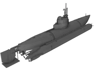 Submarine 3D Model preview