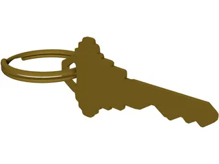 House Key 3D Model preview