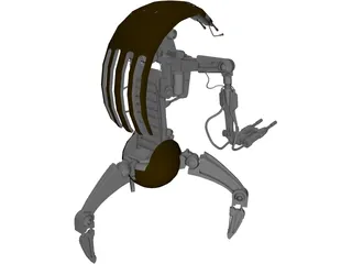 Star Wars Droideka 3D Model preview