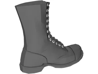 Boot Combat 3D Model preview
