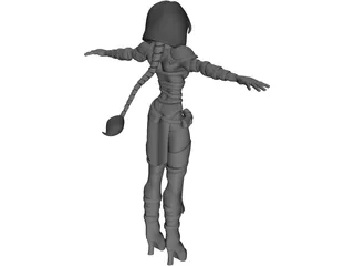 Elf Female 3D Model preview