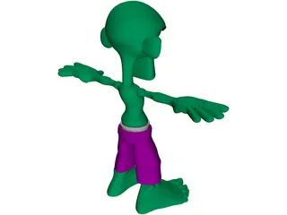 Hulky Cartoon 3D Model preview