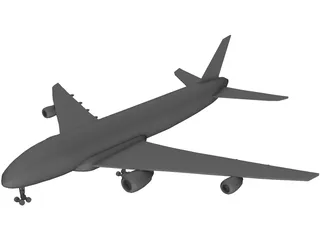 Boeing 744 Qantas 3D Model preview