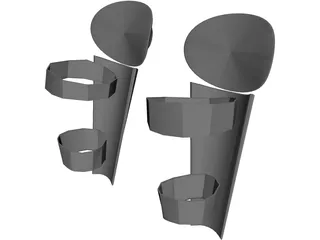 Baseball Catcher Shin Guard 3D Model preview