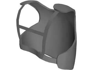 Baseball Catcher Body Guard 3D Model preview