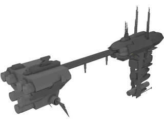 Nebulon Ship 3D Model preview