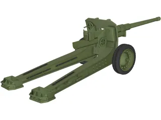 Cannon (122mm) 3D Model preview