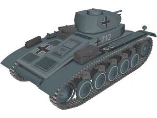 PzKpfw II (Tiger) 3D Model preview
