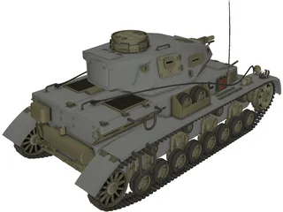 PzKpfw IV Aust D (Tiger) 3D Model preview