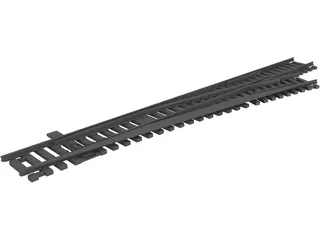 Railway Line [+Sleeper and Switch] 3D Model preview
