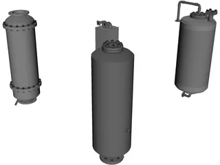 Heat Exchangers Set 3D Model preview