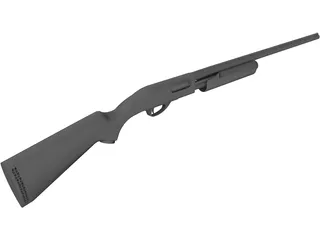 Remington 870 Shotgun 3D Model preview
