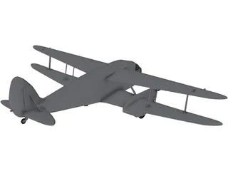 de Havilland D.H.89A Dragon Rapide 3D Model preview