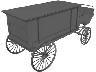 Horsedrawn Hearse 3D Model preview