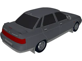 VAZ Lada 2110 3D Model preview