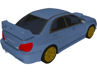 Subaru Impreza WRX Sti (2004) 3D Model preview