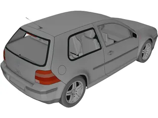 Volkswagen Golf IV (3 doors) 3D Model preview