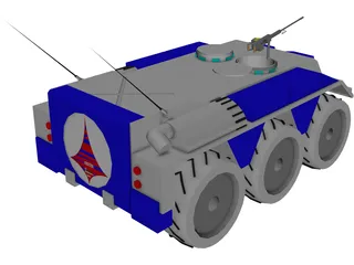 M-116a Wheeled Armored Personel Carrier 3D Model preview
