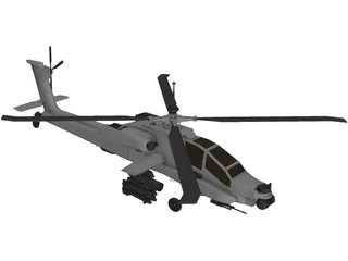 Boeing AH-64A Apache 3D Model preview