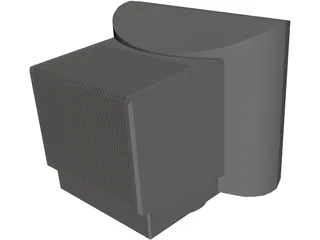 Monitor CRT (19 inch) 3D Model preview