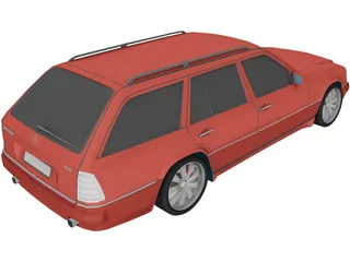 Mercedes-Benz E 5.5 Brabus (w124) 3D Model preview