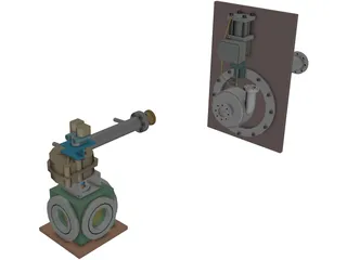 Cryo Pump Heater and Valve 3D Model preview