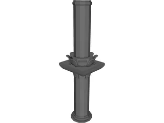 Corinthian Pillar 3D Model preview