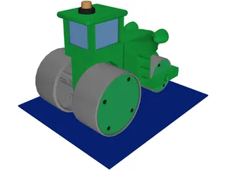 Toy Steamroller 3D Model preview