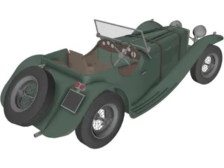 Jaguar SS100 (1935) 3D Model preview