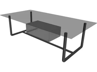 Table Coffee Modern Small 3D Model preview