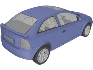 Opel Astra Coupe (1998) 3D Model preview