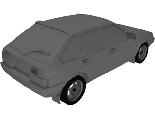 VAZ 21093 Lada Samara 3D Model preview