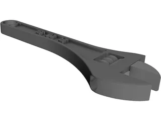 Adjustable Wrench 3D Model preview
