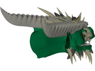 Dragon Head 3D Model preview