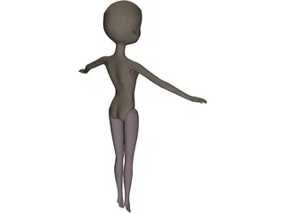 Pink Pixie Fairy 3D Model preview