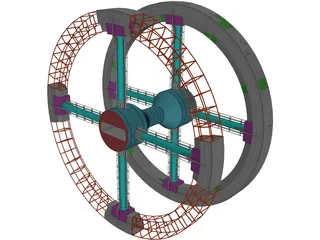2001 Spacestation 3D Model preview