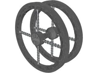 2001 Spacestation Finished 3D Model preview