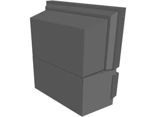 TV Rear Projection Screen 3D Model preview