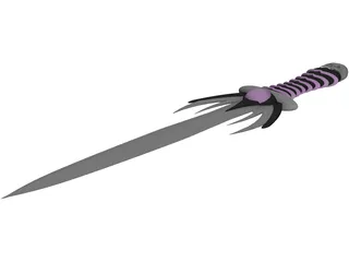 Skull Dagger 3D Model preview