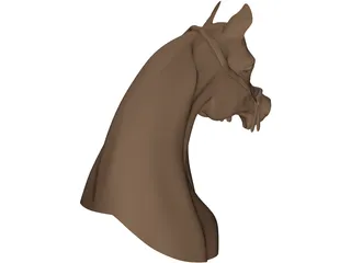 Horse Head Arabian 3D Model preview