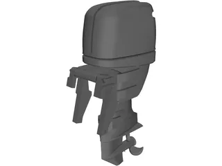 Yamaha F50 Outboard Motor 3D Model preview