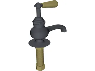 Compression Faucet 3D Model preview