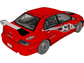 Mitsubishi Lancer Evolution IX MR 3D Model preview