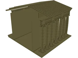 Greek Temple 3D Model preview